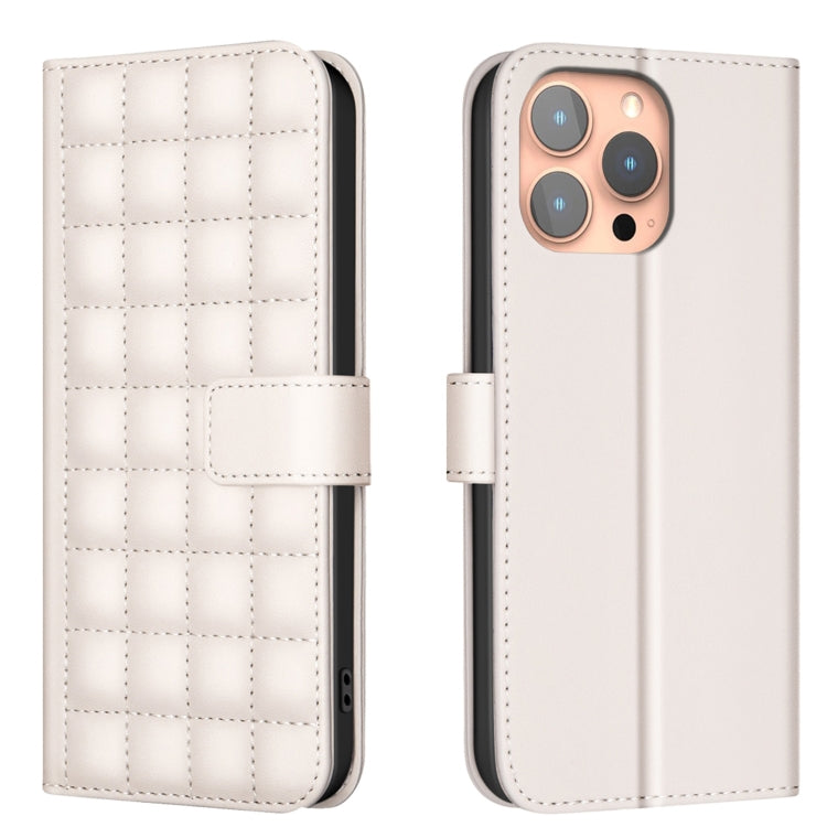 Square Texture Leather Phone Case, For iPhone 16 Plus, For iPhone 16, For iPhone 15 Pro Max, For iPhone 15 Pro