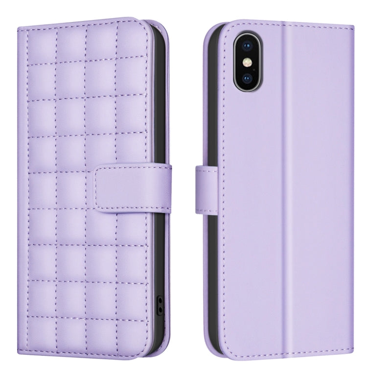 Square Texture Leather Phone Case, For iPhone 11 Pro, For iPhone XR, For iPhone XS Max, For iPhone 8 Plus / 7 Plus