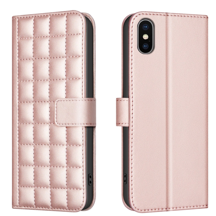 Square Texture Leather Phone Case, For iPhone 11 Pro, For iPhone XR, For iPhone XS Max, For iPhone 8 Plus / 7 Plus