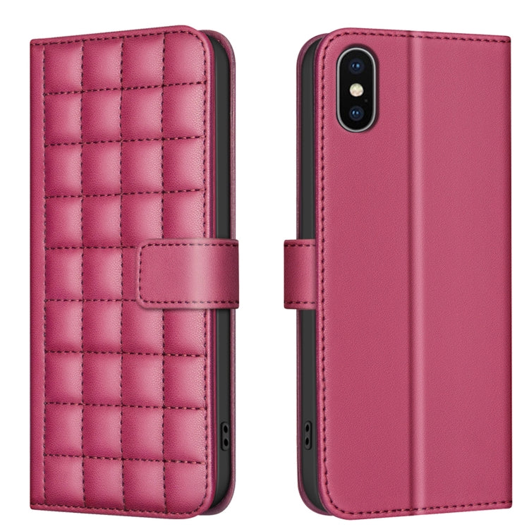 Square Texture Leather Phone Case, For iPhone 11 Pro, For iPhone XR, For iPhone XS Max, For iPhone 8 Plus / 7 Plus