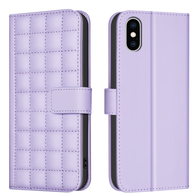 Square Texture Leather Phone Case, For iPhone 11 Pro, For iPhone XR, For iPhone XS Max, For iPhone 8 Plus / 7 Plus