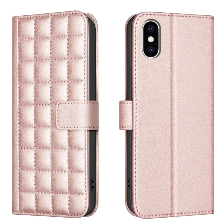 Square Texture Leather Phone Case, For iPhone 11 Pro, For iPhone XR, For iPhone XS Max, For iPhone 8 Plus / 7 Plus