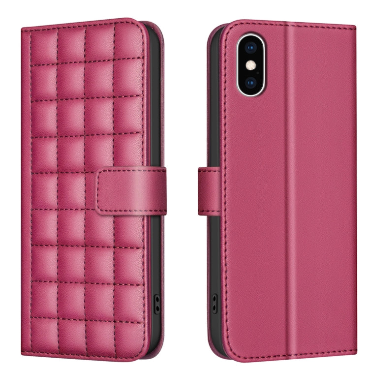 Square Texture Leather Phone Case, For iPhone 11 Pro, For iPhone XR, For iPhone XS Max, For iPhone 8 Plus / 7 Plus