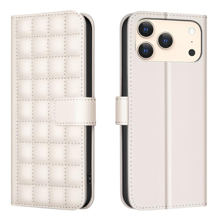Square Texture Leather Phone Case, For iPhone 17 Pro Max, For iPhone 16e, For iPhone 16 Pro Max, For iPhone 16 Pro