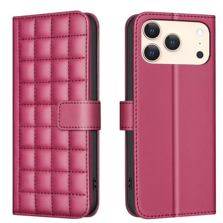 Square Texture Leather Phone Case, For iPhone 17 Pro Max, For iPhone 16e, For iPhone 16 Pro Max, For iPhone 16 Pro