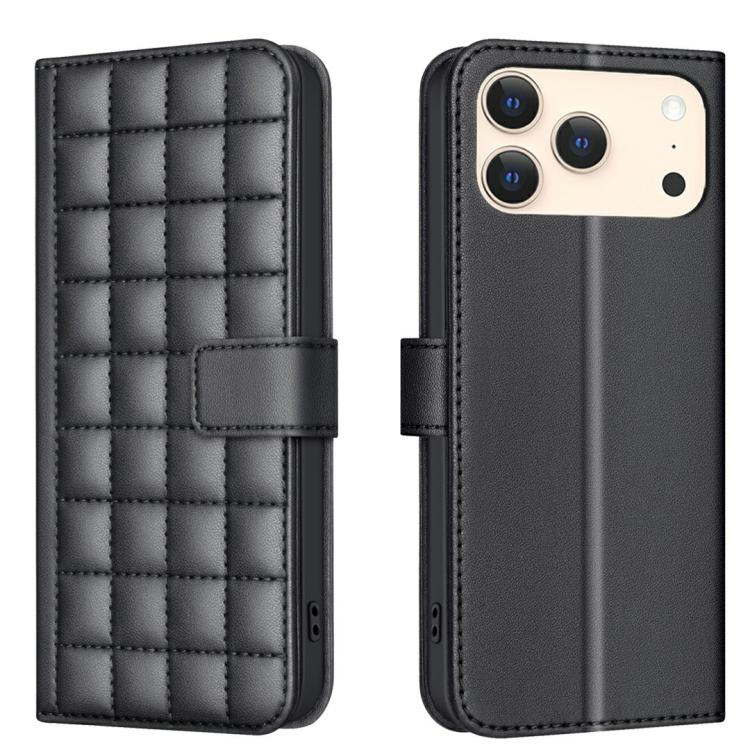 Square Texture Leather Phone Case, For iPhone 17 Pro Max, For iPhone 16e, For iPhone 16 Pro Max, For iPhone 16 Pro