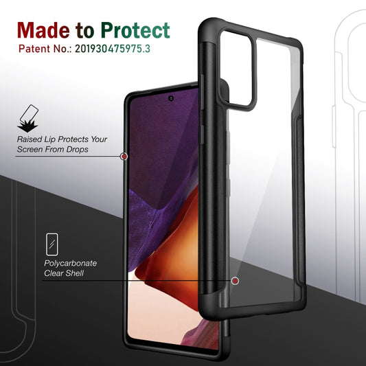 Galaxy Note20 Ultra Iron Man design metal PC armor case side angle