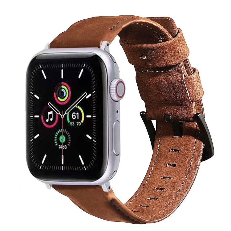 Genuine Leather Replacement Strap Watchband, For Apple Watch 5 & 4 40mm / 3 & 2 & 1 38mm, For Apple Watch 5 & 4 44mm / 3 & 2 & 1 42mm