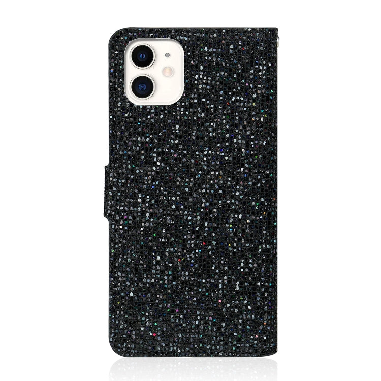 Glitter Powder Horizontal Flip Leather Case with Card Slots & Holder & Lanyard, For iPhone 12 / 12 Pro, For iPhone 12 Pro Max