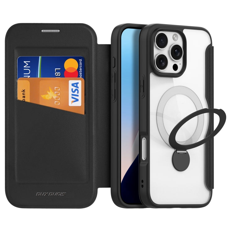 DUX DUCIS Skin X Pro Series MagSafe Ring Holder Leather Phone Case, For iPhone 17e / 16e, For iPhone 17 Pro Max, For iPhone 17 Pro, For iPhone 17, For iPhone Air, For iPhone 16 Pro Max