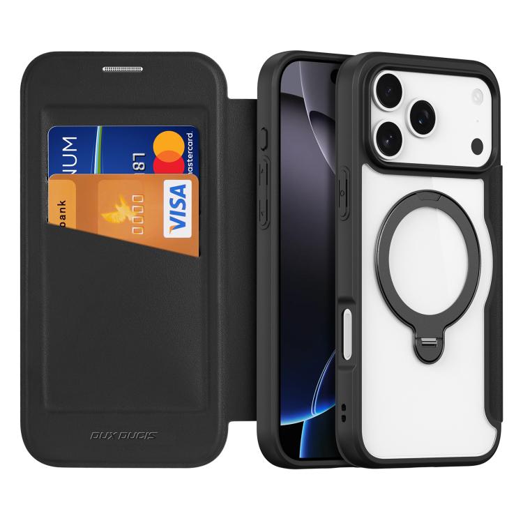 DUX DUCIS Skin X Pro Series MagSafe Ring Holder Leather Phone Case, For iPhone 17e / 16e, For iPhone 17 Pro Max, For iPhone 17 Pro, For iPhone 17, For iPhone Air, For iPhone 16 Pro Max