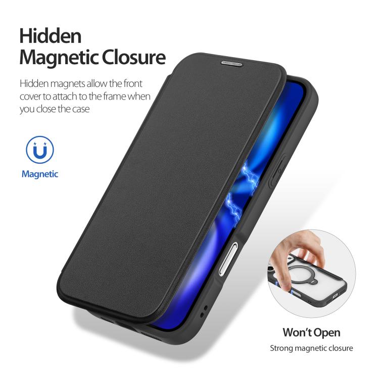 DUX DUCIS Skin X Pro Series MagSafe Ring Holder Leather Phone Case, For iPhone 18 Pro / 17 Pro, For iPhone 18 Pro Max / 17 Pro Max, For iPhone 17e / 16e, For iPhone 17, For iPhone Air