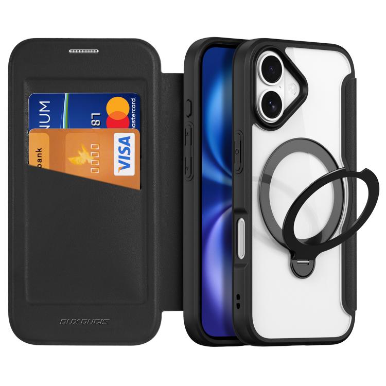 DUX DUCIS Skin X Pro Series MagSafe Ring Holder Leather Phone Case, For iPhone 17e / 16e, For iPhone 17 Pro Max, For iPhone 17 Pro, For iPhone 17, For iPhone Air, For iPhone 16 Pro Max