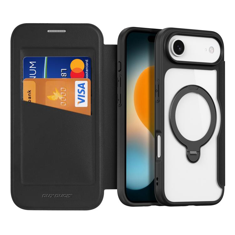 DUX DUCIS Skin X Pro Series MagSafe Ring Holder Leather Phone Case, For iPhone 17e / 16e, For iPhone 17 Pro Max, For iPhone 17 Pro, For iPhone 17, For iPhone Air, For iPhone 16 Pro Max