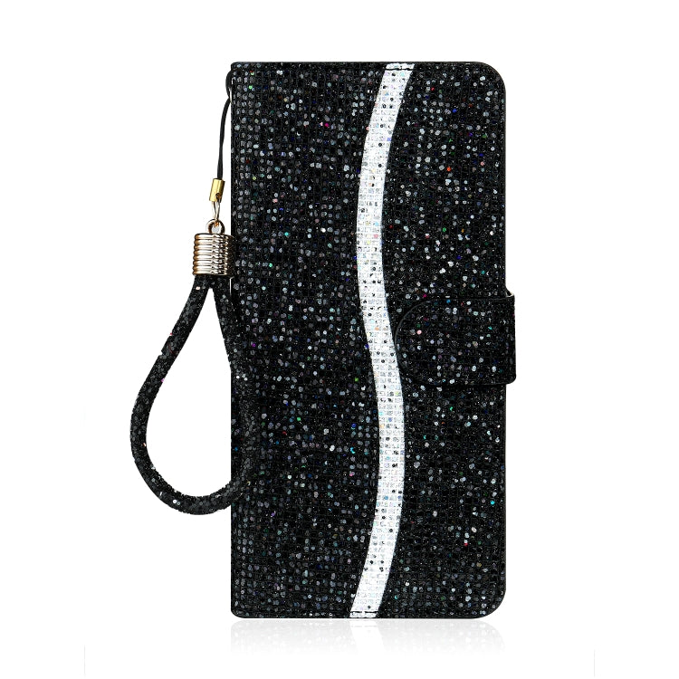 Glitter Powder Horizontal Flip Leather Case with Card Slots & Holder & Lanyard, For Samsung Galaxy A21s, For Samsung Galaxy Note 20, For Samsung Galaxy Note 20 Ultra