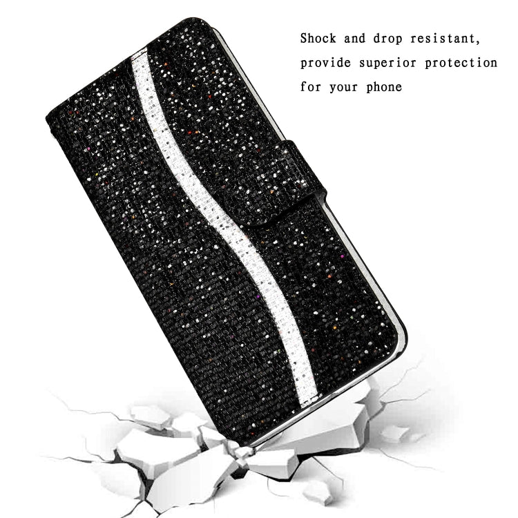 Glitter Powder Horizontal Flip Leather Case with Card Slots & Holder & Lanyard, For Samsung Galaxy A21s, For Samsung Galaxy Note 20, For Samsung Galaxy Note 20 Ultra