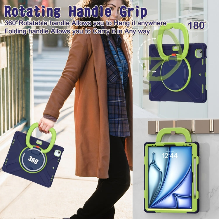 Silicone Hybrid PC Tablet Case with Holder & Shoulder Strap, For iPad Air 13 2026 / 2025 / 2024, For iPad Pro 13 2025 / 2024