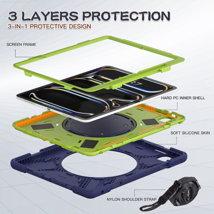 Silicone Hybrid PC Tablet Case with Holder & Shoulder Strap