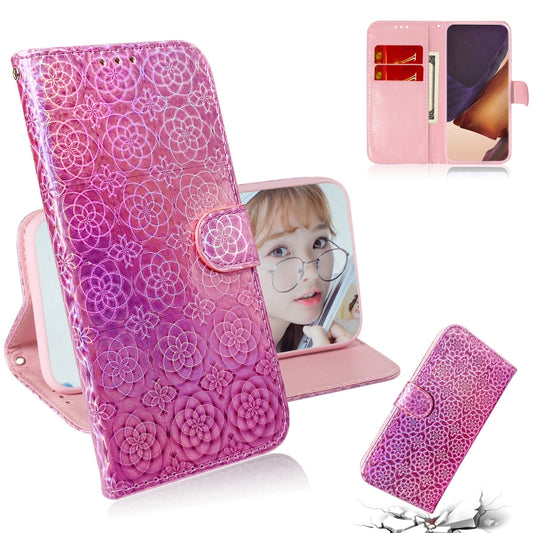 Premium magnetic flip case for Samsung Galaxy Note20 Ultra in vibrant solid colors with card slots