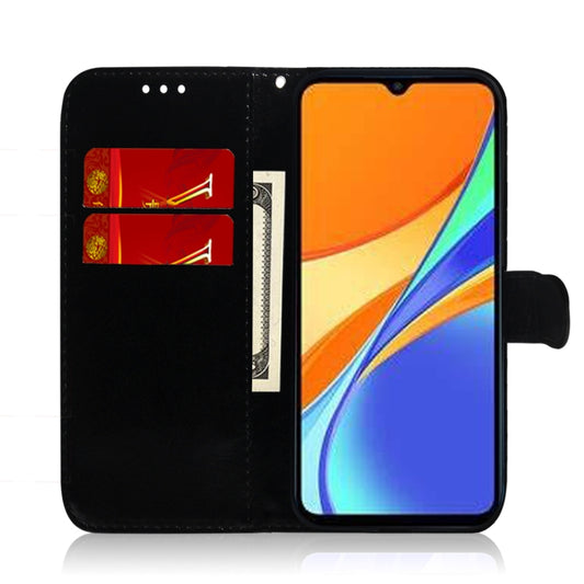 Card slot detail view of premium leather case compatible with Xiaomi Redmi 9C