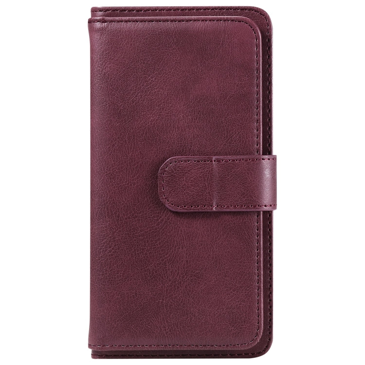 Multi-Function Wallet 10 Card Slots Leather Phone Case, iPhone 16e, For iPhone 16 Pro Max, For iPhone 16 Pro, For iPhone 16 Plus