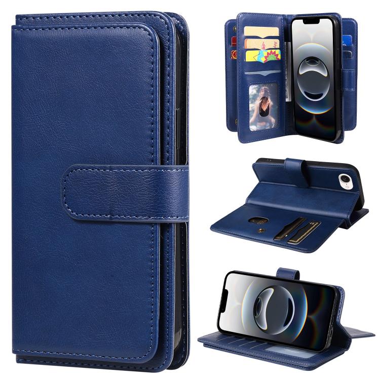 Multi-Function Wallet 10 Card Slots Leather Phone Case, iPhone 16e, For iPhone 16 Pro Max, For iPhone 16 Pro, For iPhone 16 Plus