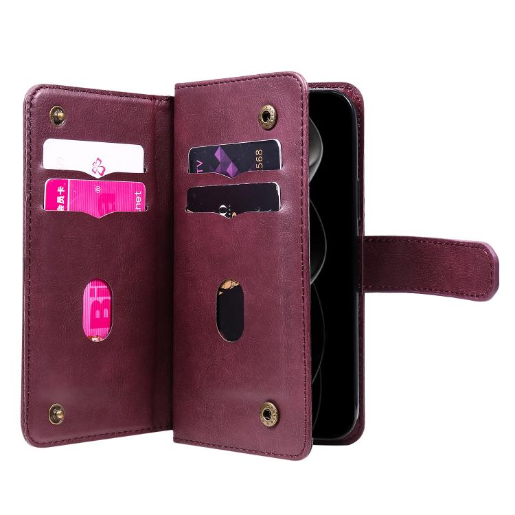 Multi-Function Wallet 10 Card Slots Leather Phone Case, For iPhone 17 Pro Max, For iPhone 17 Pro, For iPhone 17, For iPhone 17 Air