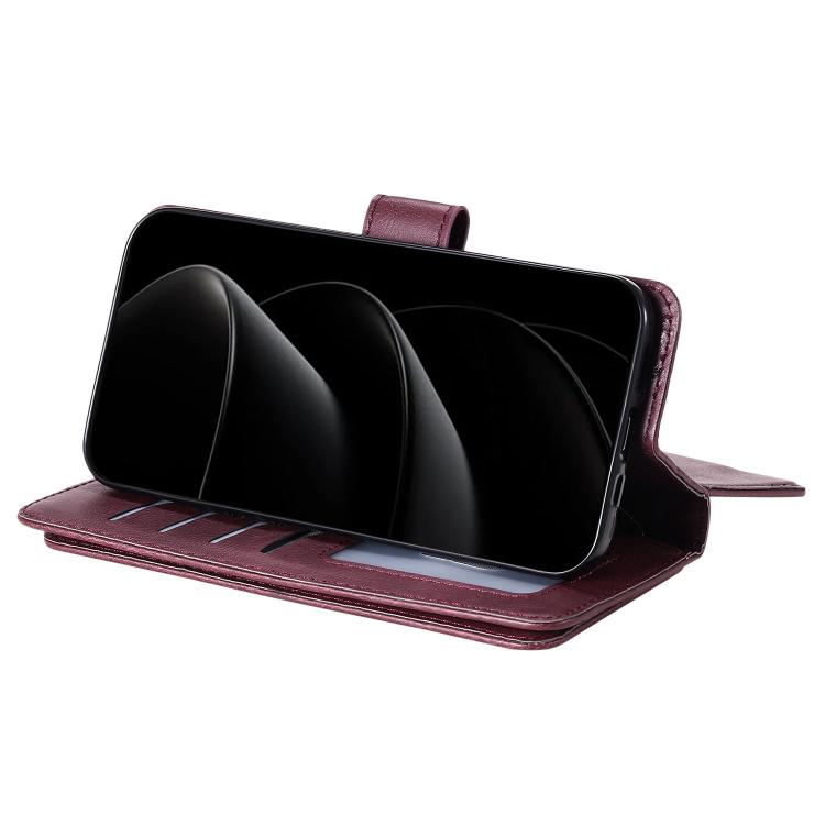 Multi-Function Wallet 10 Card Slots Leather Phone Case, For iPhone 17 Pro Max, For iPhone 17 Pro, For iPhone 17, For iPhone 17 Air