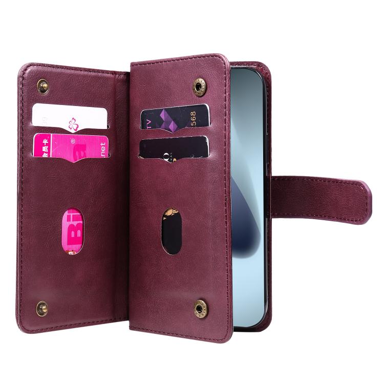 Multi-Function Wallet 10 Card Slots Leather Phone Case, For iPhone 17 Pro Max, For iPhone 17 Pro, For iPhone 17, For iPhone 17 Air