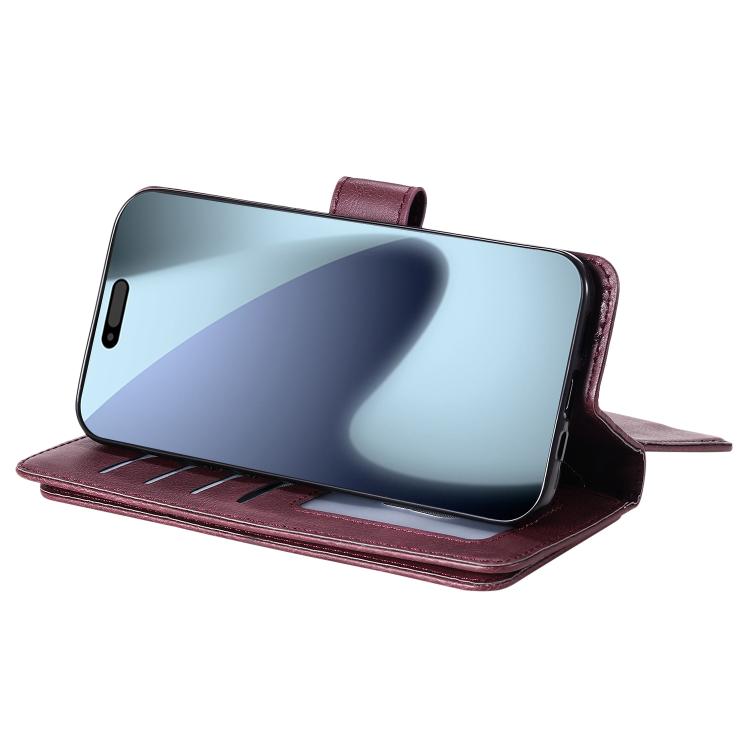 Multi-Function Wallet 10 Card Slots Leather Phone Case, For iPhone 17 Pro Max, For iPhone 17 Pro, For iPhone 17, For iPhone 17 Air