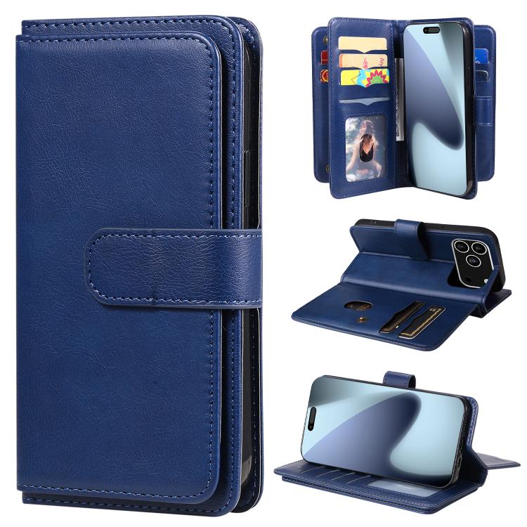 Multi-Function Wallet 10 Card Slots Leather Phone Case, For iPhone 17 Pro Max, For iPhone 17 Pro, For iPhone 17, For iPhone 17 Air