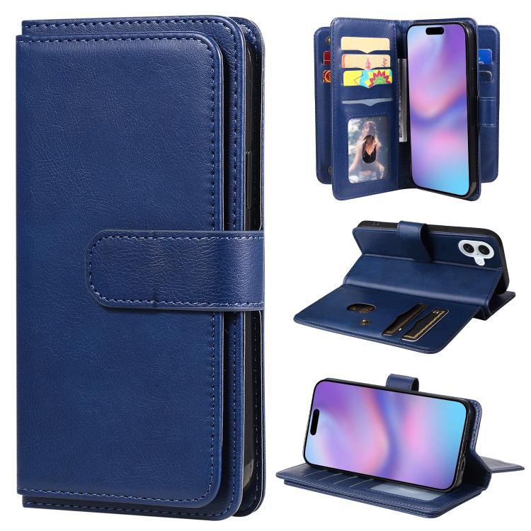 Multi-Function Wallet 10 Card Slots Leather Phone Case, For iPhone 17 Pro Max, For iPhone 17 Pro, For iPhone 17, For iPhone 17 Air