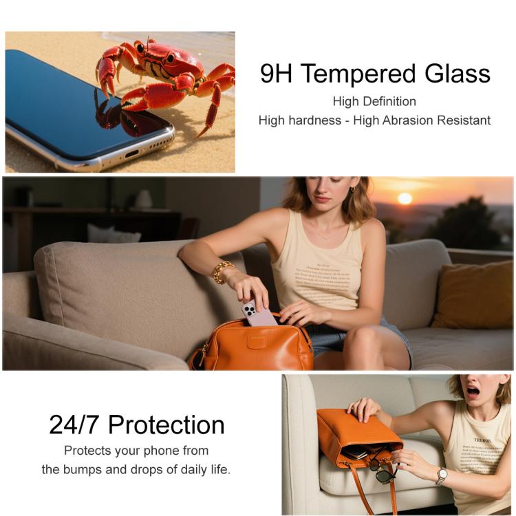 imak H Series Full Screen Tempered Glass Film, For iPhone 17 Pro Max, For iPhone 17 / 17 Pro, For iPhone 17 Air, For iPhone 16e, For iPhone 16 Pro Max, For iPhone 16 Pro, For iPhone 16 Plus, For iPhone 16