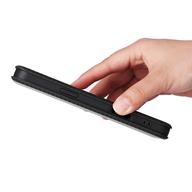 Carbon Fiber Texture Flip Leather Phone Case, For iPhone 16