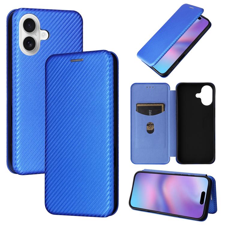 Carbon Fiber Texture Flip Leather Phone Case, For iPhone 17 Pro Max, For iPhone 17 Pro, For iPhone 17, For iPhone 17 Air