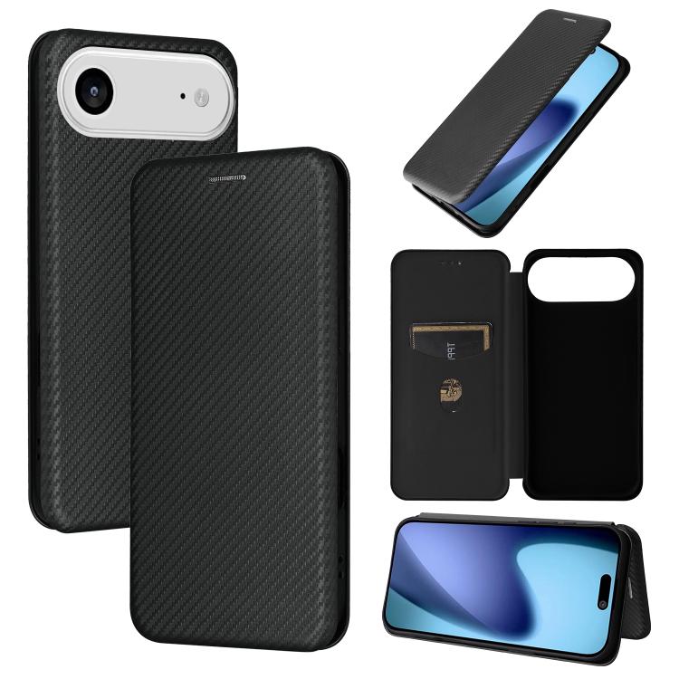 Carbon Fiber Texture Flip Leather Phone Case, For iPhone 17 Pro Max, For iPhone 17 Pro, For iPhone 17, For iPhone 17 Air