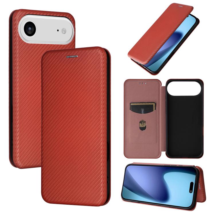 Carbon Fiber Texture Flip Leather Phone Case, For iPhone 17 Pro Max, For iPhone 17 Pro, For iPhone 17, For iPhone 17 Air