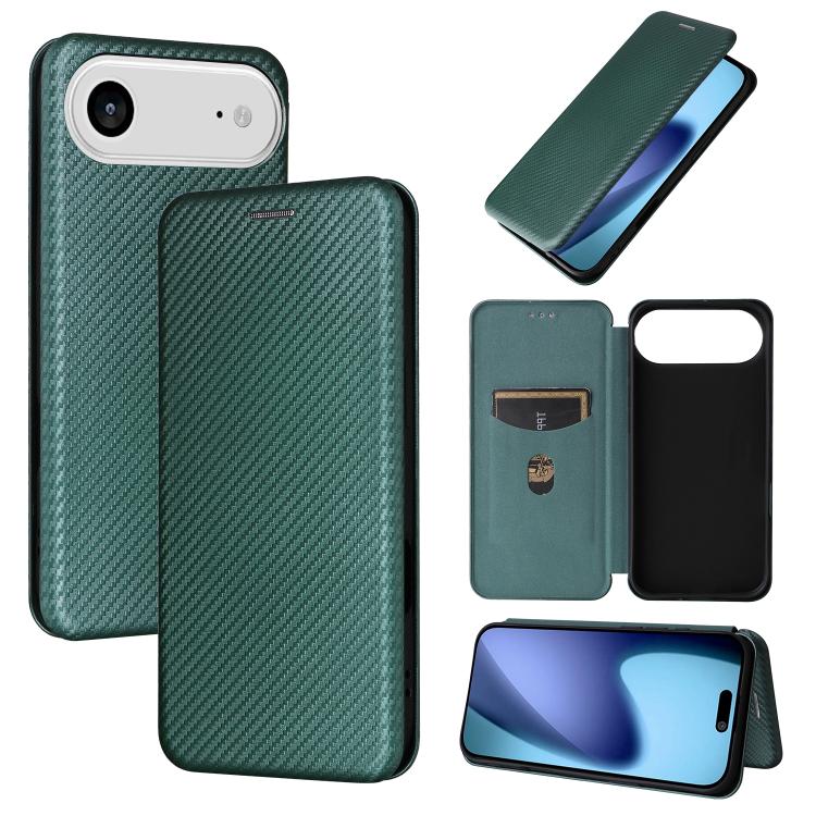 Carbon Fiber Texture Flip Leather Phone Case, For iPhone 17 Pro Max, For iPhone 17 Pro, For iPhone 17, For iPhone 17 Air