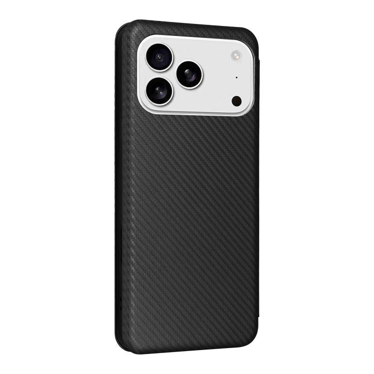 Carbon Fiber Texture Flip Leather Phone Case, For iPhone 17 Pro Max, For iPhone 17 Pro, For iPhone 17, For iPhone 17 Air