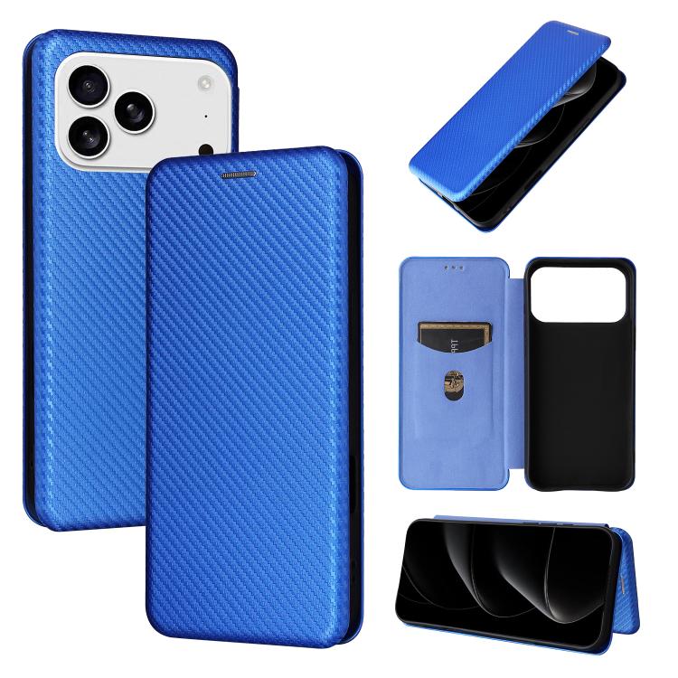 Carbon Fiber Texture Flip Leather Phone Case, For iPhone 17 Pro Max, For iPhone 17 Pro, For iPhone 17, For iPhone 17 Air