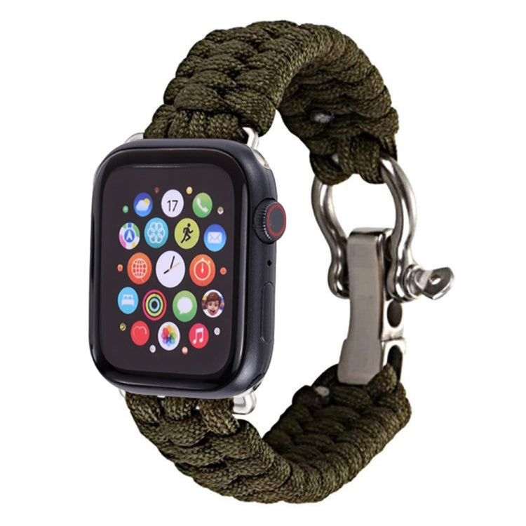 For Apple Watch Series 5 & 4 44mm / 3 & 2 & 1 42mm Umbrella Cord Nylon Braided Strap, 5 & 4 44mm / 3 & 2 & 1 42mm