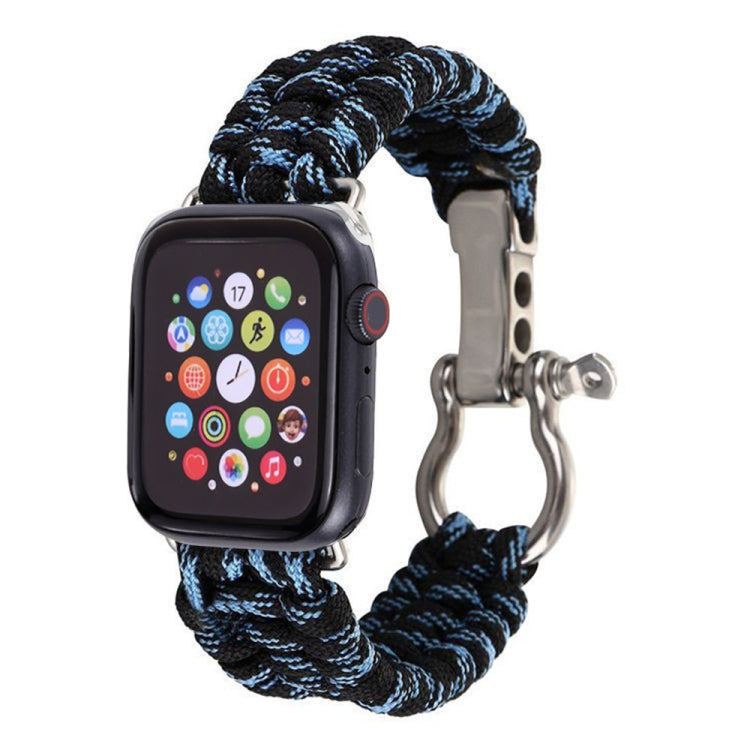 For Apple Watch Series 5 & 4 44mm / 3 & 2 & 1 42mm Umbrella Cord Nylon Braided Strap, 5 & 4 44mm / 3 & 2 & 1 42mm