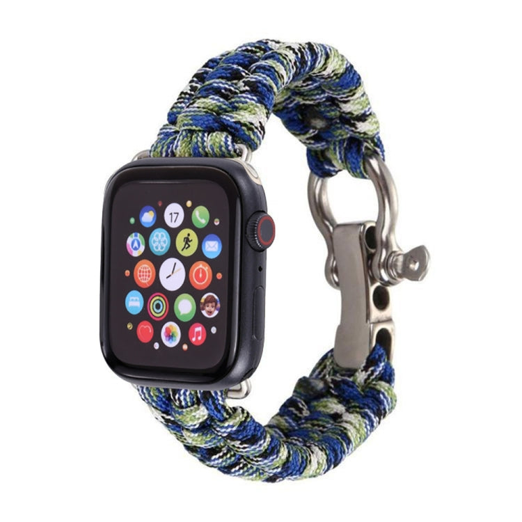 For Apple Watch Series 5 & 4 44mm / 3 & 2 & 1 42mm Umbrella Cord Nylon Braided Strap, 5 & 4 44mm / 3 & 2 & 1 42mm