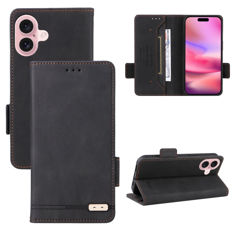 Magnetic Clasp Leather Phone Case, For iPhone 16 Pro Max, For iPhone 16 Pro, For iPhone 16 Plus, For iPhone 16