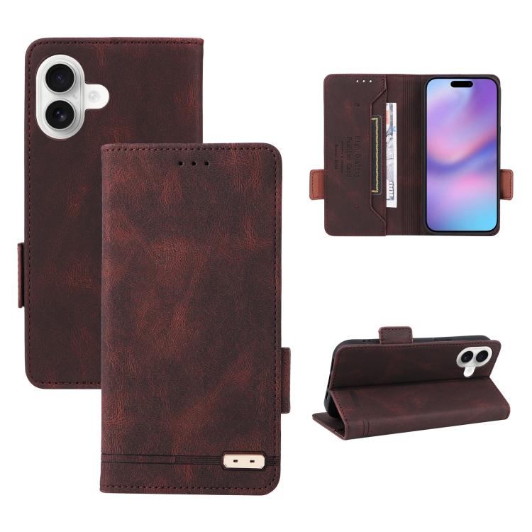 Magnetic Clasp Leather Phone Case, For iPhone 17 Pro Max, For iPhone 17 Pro, For iPhone 17, For iPhone SE 2024