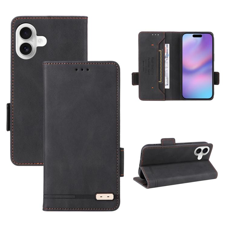 Magnetic Clasp Leather Phone Case, For iPhone 17 Pro Max, For iPhone 17 Pro, For iPhone 17, For iPhone SE 2024