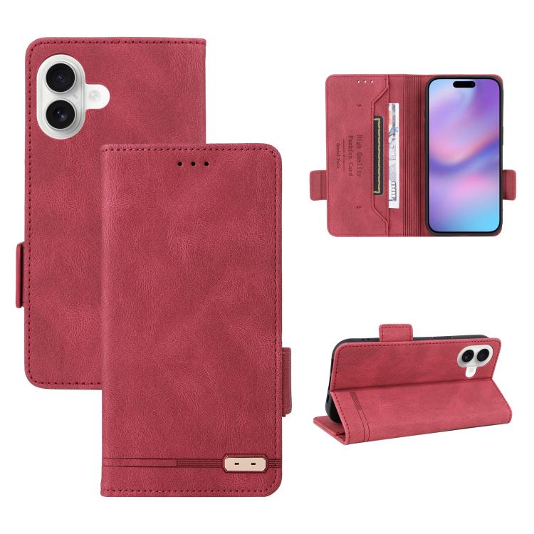Magnetic Clasp Leather Phone Case, For iPhone 17 Pro Max, For iPhone 17 Pro, For iPhone 17, For iPhone SE 2024