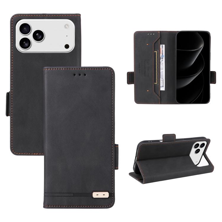 Magnetic Clasp Leather Phone Case, For iPhone 17 Pro Max, For iPhone 17 Pro, For iPhone 17, For iPhone SE 2024