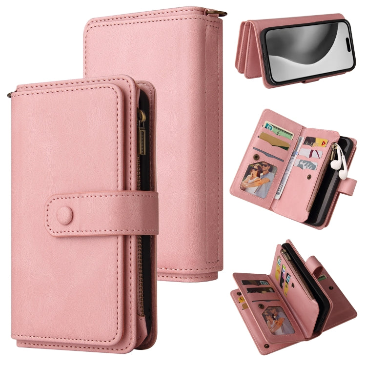 Skin Feel Multi Card Slots Zipper Wallet Leather Phone Case, For iPhone 17 Pro Max, For iPhone 17 Pro, For iPhone 17, For iPhone 17 Air, iPhone 16e, For iPhone 16 Pro Max