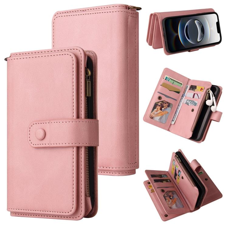 Skin Feel Multi Card Slots Zipper Wallet Leather Phone Case, For iPhone 17 Pro Max, For iPhone 17 Pro, For iPhone 17, For iPhone 17 Air, iPhone 16e, For iPhone 16 Pro Max